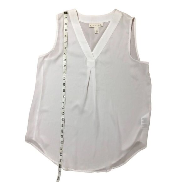 Emaline Small Blouse Sleeveless Sheer Career Work Office Church Business Top - Picture 3 of 6